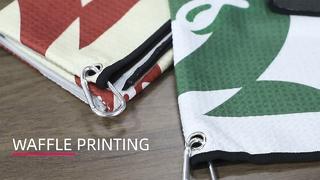 ผ้าขนหนูกอล์ฟ วาฟเฟิลไมโครไฟเบอร์ แห้งเร็ว