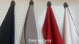 ผ้าขนหนูวาฟเฟิลกอล์ฟช่วยให้ไม้กอล์ฟสะอาด